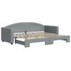 vidaXL Sof&aacute; cama nido tela gris claro 80x200 cm