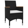 vidaXL Set comedor de jard&iacute;n 7 pzas y cojines rat&aacute;n sint&eacute;tico y vidrio