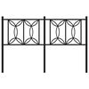 vidaXL Cabecero de metal negro 140 cm