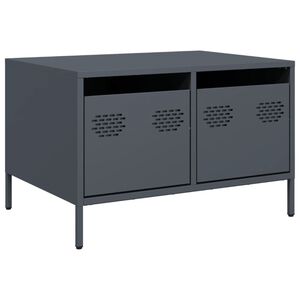 vidaXL Mueble para TV acero laminado en fr&iacute;o antracita 68x50x43,5 cm