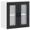 vidaXL Armario de pared para cocina con puerta de cristal Porto negro