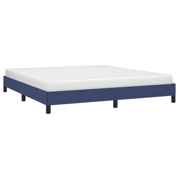 vidaXL Cama sin colch&oacute;n tela azul 160x200 cm