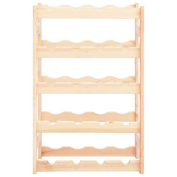 vidaXL Botellero para 20 botellas de madera de pino