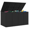 vidaXL Ba&uacute;l para cojines de jard&iacute;n rat&aacute;n PE negro 194x100x103 cm