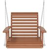 vidaXL Silla columpio jard&iacute;n con cadenas de metal madera abeto marr&oacute;n