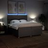 vidaXL Cama box spring con colch&oacute;n tela gris taupe 200x200 cm