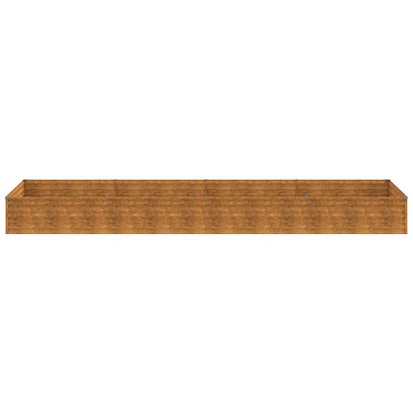 vidaXL Jardinera acero corten 387x100x36 cm
