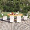 vidaXL Juego de comedor de jard&iacute;n 7 piezas rat&aacute;n sint&eacute;tico blanco