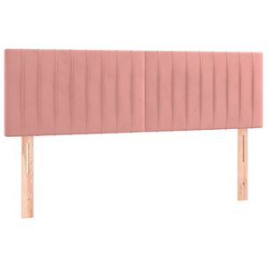 vidaXL Cabeceros terciopelo rosa 144x5x78/88 cm