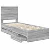 vidaXL Estructura de cama Gris Sonoma 75 x 190 cm Madera Ingenieril