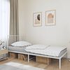 vidaXL Estructura cama sin colch&oacute;n con cabecero metal blanco 107x203cm