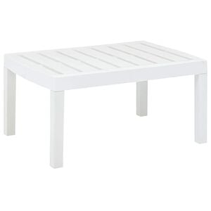vidaXL Mesa de jard&iacute;n de pl&aacute;stico blanco 78x55x38 cm