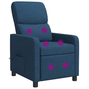 vidaXL Recliner Azul Tela