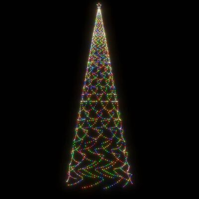 vidaXL Árbol de Navidad con pincho 3000 LED de colores 800 cm