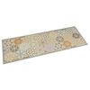 vidaXL Alfombra de cocina lavable terciopelo hex&aacute;gonos pastel 60x180cm