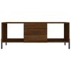 vidaXL Mesa de centro madera contrachapada roble marr&oacute;n 102x50x40 cm