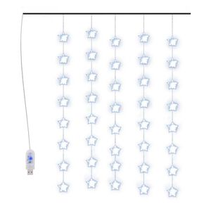vidaXL Cortina de luces estrellas 200 LEDs azul 8 funciones