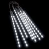 vidaXL Luces meteorito 8 uds blanco fr&iacute;o 192 LEDs interior exterior