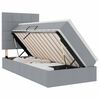 vidaXL Cama con almacenamiento y colch&oacute;n Gris Claro 90 x 190 cm tela