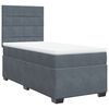 vidaXL Cama box spring con colch&oacute;n terciopelo gris oscuro 100x200 cm