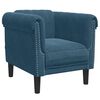 vidaXL Sill&oacute;n de terciopelo azul
