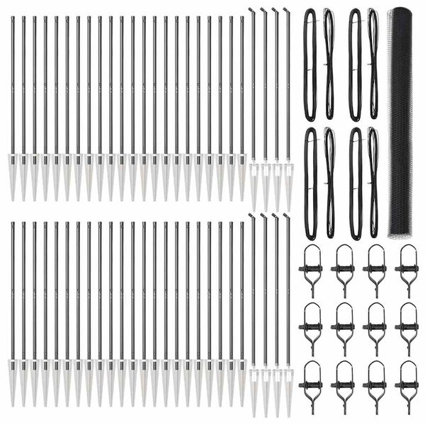 vidaXL Poste de Valla Gris 100 x 1,5 m (malla de 25 mm) Acero y PVC