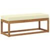 vidaXL Banco de exterior Madera de Acacia S&oacute;lida Natural y Crema