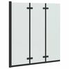 vidaXL Mampara de Ducha Plegable Negro 130 x 138 cm