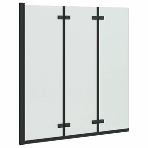 vidaXL Mampara de Ducha Plegable Negro 130 x 138 cm
