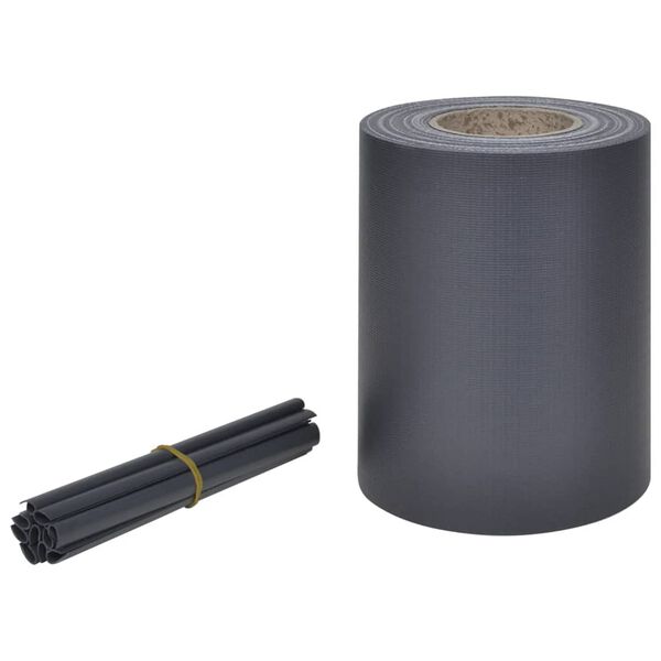 vidaXL Panel de valla de PVC gris oscuro 70x0,19 m