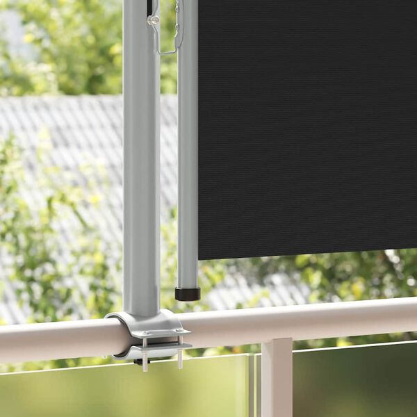 vidaXL Toldo lateral retráctil de jardín negro 80x300 cm