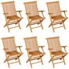 vidaXL Juego de comedor para jard&iacute;n 7 piezas madera maciza teca