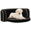 vidaXL Sof&aacute; plegable para perros coj&iacute;n lavable felpa negro 73x67x26cm