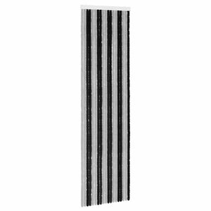 vidaXL Cortina de Insectos de Chenilla Gris y Negro 56 x 200 cm