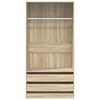vidaXL Armario madera contrachapada color roble Sonoma 100x50x200 cm