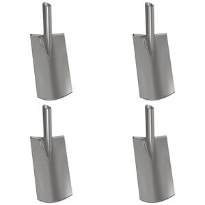 vidaXL Cabeza de pala 4 pcs Plateado 43 x 17 cm