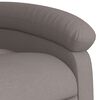 vidaXL Sill&oacute;n reclinable elevable tela gris taupe