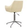 vidaXL Sillas de comedor giratorias 4 unidades tela crema