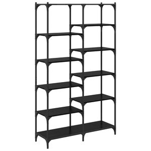 vidaXL Estante de libros 9 niveles 100 x 32 x 170 cm Roble negro