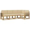 vidaXL Conjunto de sof&aacute;s de exterior 5 uds. 5 plaza y Beige