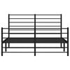vidaXL Estructura cama sin colch&oacute;n con estribo metal negro 120x200 cm