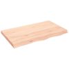 vidaXL Encimera de ba&ntilde;o madera maciza sin tratar 100x60x(2-6) cm