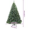 vidaXL Árbol de Navidad artificial con 300 LED Verde 210 cm PE y PVC
