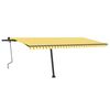 vidaXL Toldo retr&aacute;ctil manual con luz LED amarillo y blanco 500x300 cm