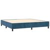 vidaXL Cama box spring con colch&oacute;n terciopelo azul oscuro 200x200 cm
