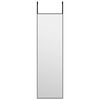 VidaXL Espejo de puerta cristal y aluminio negro 30x100 cm