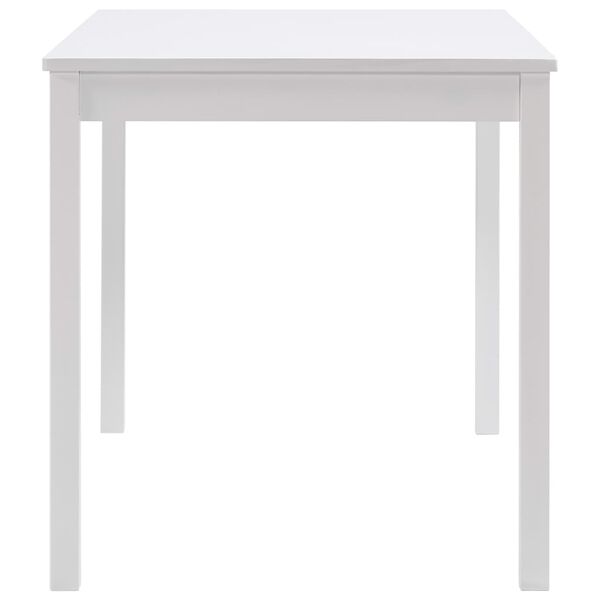 vidaXL Mesa de comedor de madera de pino blanco 140x70x73 cm