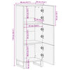 vidaXL Aparador alto de madera maciza mango rugosa 40x34x110 cm