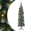 vidaXL &Aacute;rbol Navide&ntilde;o Artificial Delgado Verde y blanco 150 cm