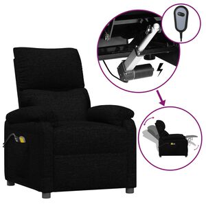 vidaXL Sill&oacute;n de masaje el&eacute;ctrico tela negro